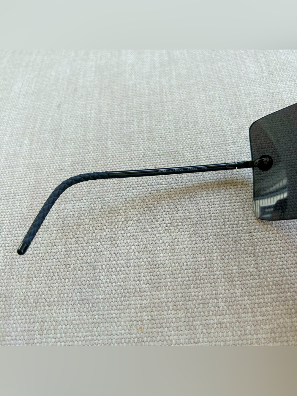 Authentic 90’s VINTAGE CHANEL Rimless Square Sunglasses in Black Gradient - Picture 12 of 15